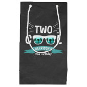 Twee Cool Boys Chalkboard 2e Verjaardagsfeestje Klein Cadeauzakje (Voorkant)
