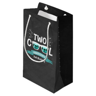 Twee Cool Boys Chalkboard 2e Verjaardagsfeestje Klein Cadeauzakje