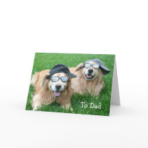 Twee Cool Golden Retrievers Vaderdag