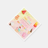 TWEE COOL ijs meisje verjaardag papieren servetten (Hoek)