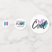 TWEE COOL Kind 2e verjaardag Zomer IJsdag Partij Confetti (Voorkanten)