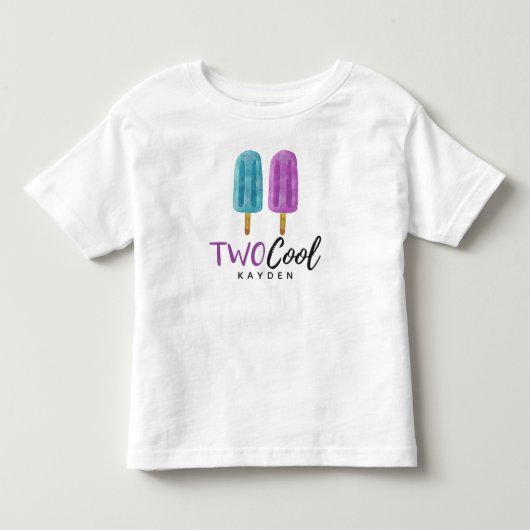 TWEE COOL Kind 2e verjaardag Zomer IJsdag Partij Kinder Shirts (Voorkant)