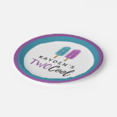 TWEE COOL Kind 2e verjaardag Zomer IJsdag Partij Papieren Bordje (Gekanteld)