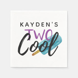 TWEE COOL Kind 2e verjaardag Zomer IJsdag Partij Servet