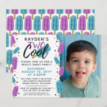 TWEE COOL Kind's 2e Verjaardag Zomer Ijs Pop Foto