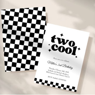 Twee Cool, Man!   Jongens 2de Retro Minimalistisch Kaart