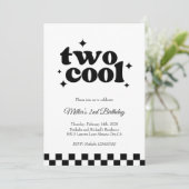 Twee Cool, Man! | Jongens 2de Retro Minimalistisch Kaart (Staand voorkant)