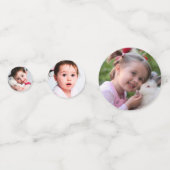 Twee Cool Meisjes 2e Verjaardag Party Foto Confetti (Achterkanten)