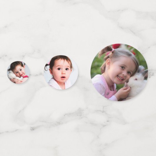 Twee Cool Meisjes 2e Verjaardag Party Foto Confetti (Achterkanten)