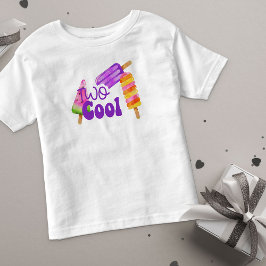 Twee Cool Meisjes 2e Verjaardag Popsicle Kinder Shirts