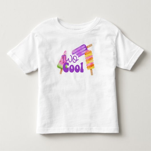 Twee Cool Meisjes 2e Verjaardag Popsicle Kinder Shirts (Voorkant)