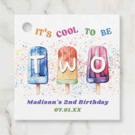 Twee Cool Popsicle 2e Verjaardag Favoriet Tags Bedankjes Labels