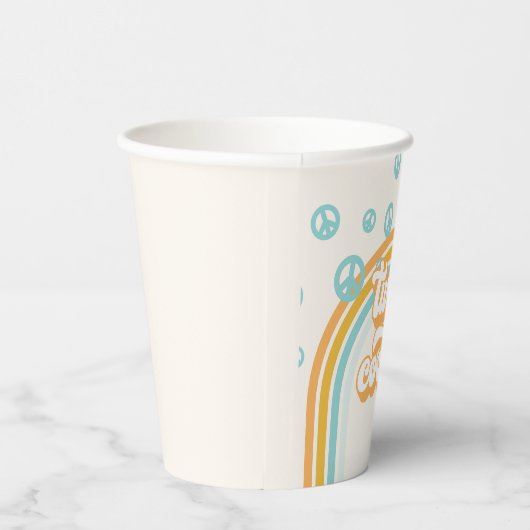 TWEE Cool Retro Boy 2E Verjaardag Papieren Bekers (Rechts)