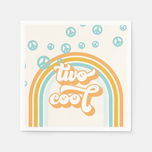 TWEE Cool Retro Boy 2E Verjaardag Servet (Voorkant)