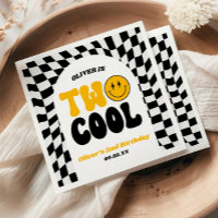 Twee Cool Retro Eerste 2e Verjaardagsfeestje