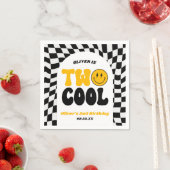 Twee Cool Retro Eerste 2e Verjaardagsfeestje Servet (Insitu)