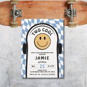 Twee Cool Retro Skateboard 2e Verjaardag Kaart