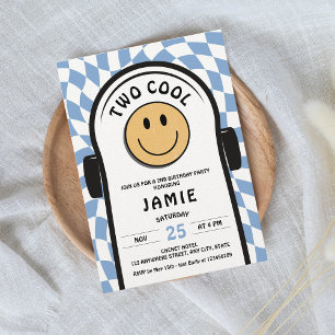 Twee Cool Retro Skateboard 2e Verjaardag Kaart