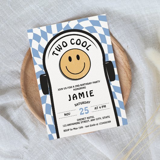 Twee Cool Retro Skateboard 2e Verjaardag Kaart