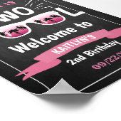 Twee Cool Schoolbord 2e Verjaardag Welkom Bord Poster (Hoek)