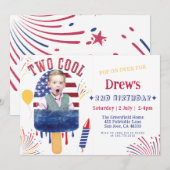 Twee Cool Summer Popsicle Vuurwerk Verjaardagsfees Kaart (Voorkant / Achterkant)