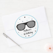 Twee Cool SunbriBoy Tweede verjaardag Ronde Sticker (Envelop)