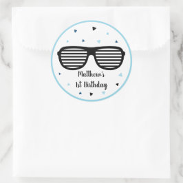 Twee Cool SunbriBoy Tweede verjaardag Ronde Sticker