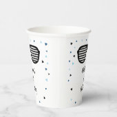 Twee Cool Sunbril Boy Birthday Papieren Bekers (Rechts)