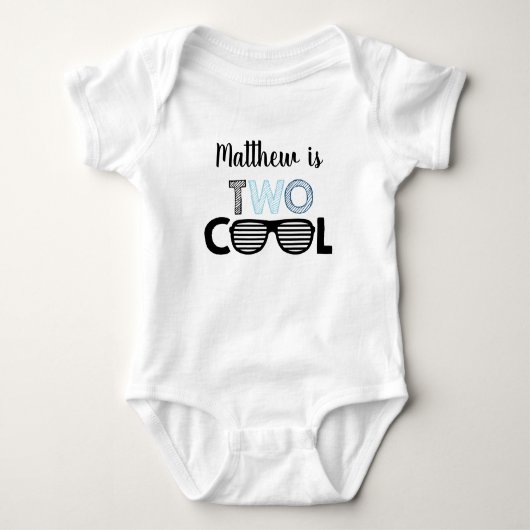 Twee Cool Sunbril Boy Birthday Romper (Voorkant)