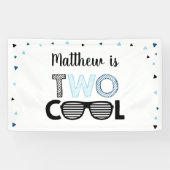 Twee Cool Sunbril Boy Birthday Spandoek (Horizontaal)