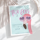 Twee Cool | Tropische zomer flamingo verjaardag Kaart