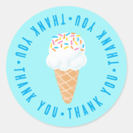 Twee Cool Tweede Verjaardagsuitnodiging Ijs Ronde Sticker
