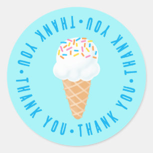 Twee Cool Tweede Verjaardagsuitnodiging Ijs Ronde Sticker