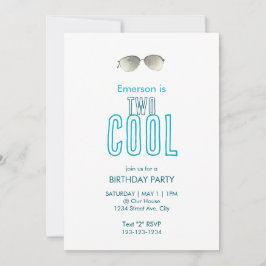 Twee Cool tweede verjaardagsuitnodiging Save The Date
