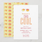 Twee Cool Tweede Verjaardagsuitnodiging Save The Date (Voorkant / Achterkant)