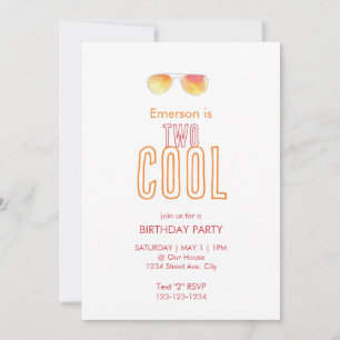 Twee Cool Tweede Verjaardagsuitnodiging Save The Date