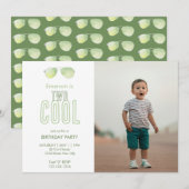 Twee Cool Tweede Verjaardagsuitnodiging Save The Date (Voorkant / Achterkant)