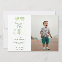 Twee Cool Tweede Verjaardagsuitnodiging Save The Date