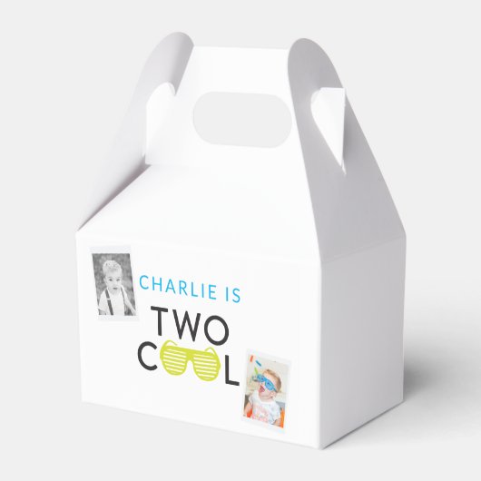 Twee Cool Verjaardagsfeestje Favor Boxes Bedankdoosjes (Voorkant Zijde)