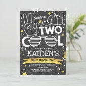 Twee Cool Verjaardagsfeestje Ik ben Twee Cool 2de  Kaart (Staand voorkant)