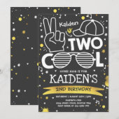 Twee Cool Verjaardagsfeestje Ik ben Twee Cool 2de  Kaart (Voorkant / Achterkant)
