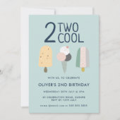 Twee Cool Verjaardagsuitnodiging Tweede Verjaardag Kaart (Voorkant)