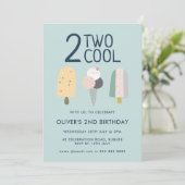 Twee Cool Verjaardagsuitnodiging Tweede Verjaardag Kaart (Staand voorkant)