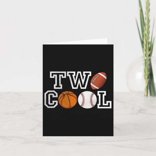 Twee Cool Voor Peuter Verjaardag Jongen Football B Kaart (Voorkant)