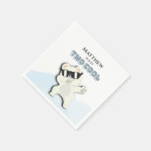 Twee Cool Winter IJsbeer dabbing 2de verjaardag Servet (Hoek)
