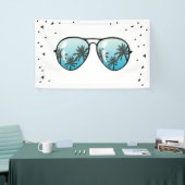Twee Cool Zonnebril Confetti Boy Verjaardagsbanner Spandoek (Beurs)