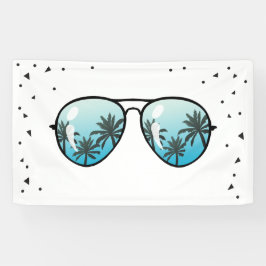 Twee Cool Zonnebril Confetti Boy Verjaardagsbanner Spandoek