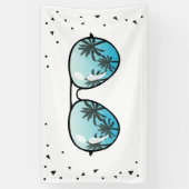 Twee Cool Zonnebril Confetti Boy Verjaardagsbanner Spandoek (Verticaal)