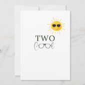 Twee Cool Zonnebril jongen 2e verjaardag uitnodigi Kaart (Achterkant)