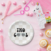 Twee Cool Zonnebrillen en Checker 2e Verjaardag Papieren Bordje (Feest)